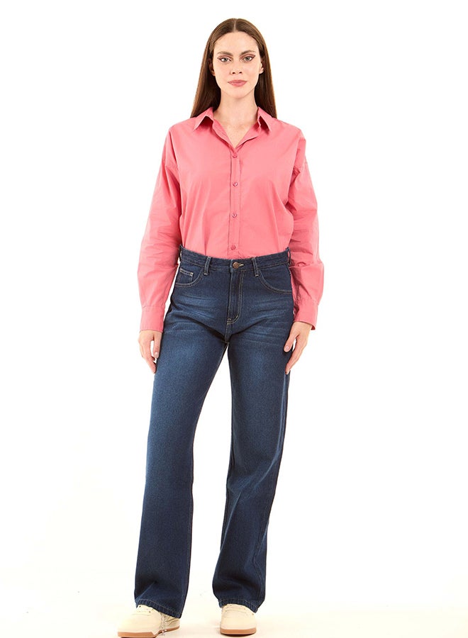 Premoda Permoda Women Straight Denim Pant Dark - Image 1