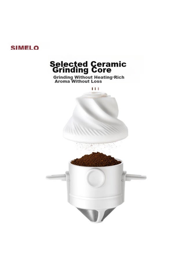 Simelo Hand-crank Coffee Grinder, Manual Coffee Mill, Coffee Bean Grinder, Hand-operated Coffee Grinder, Powder Machine - Image 2