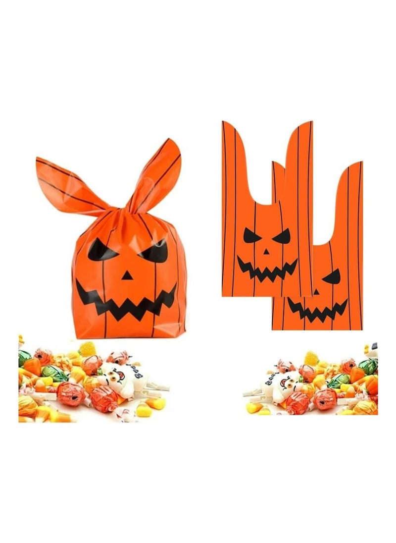 JOLLITY LLC Halloween Treat Bags Kids Candy Treat Cute Bunny Ear Small Cookies Plastic Gift Packs for Party Favors Decorations 50 pcs Style 1  - Image 1