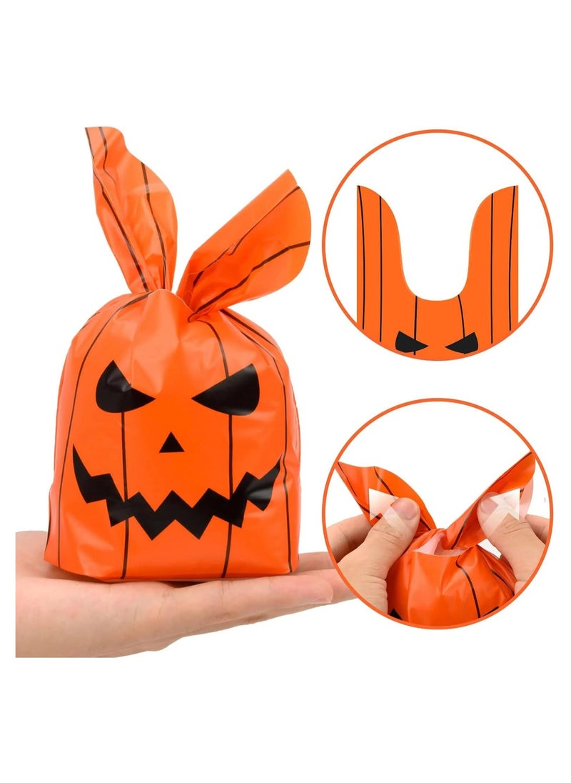 JOLLITY LLC Halloween Treat Bags Kids Candy Treat Cute Bunny Ear Small Cookies Plastic Gift Packs for Party Favors Decorations 50 pcs Style 1  - Image 3