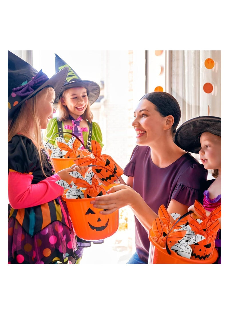 JOLLITY LLC Halloween Treat Bags Kids Candy Treat Cute Bunny Ear Small Cookies Plastic Gift Packs for Party Favors Decorations 50 pcs Style 1  - Image 4