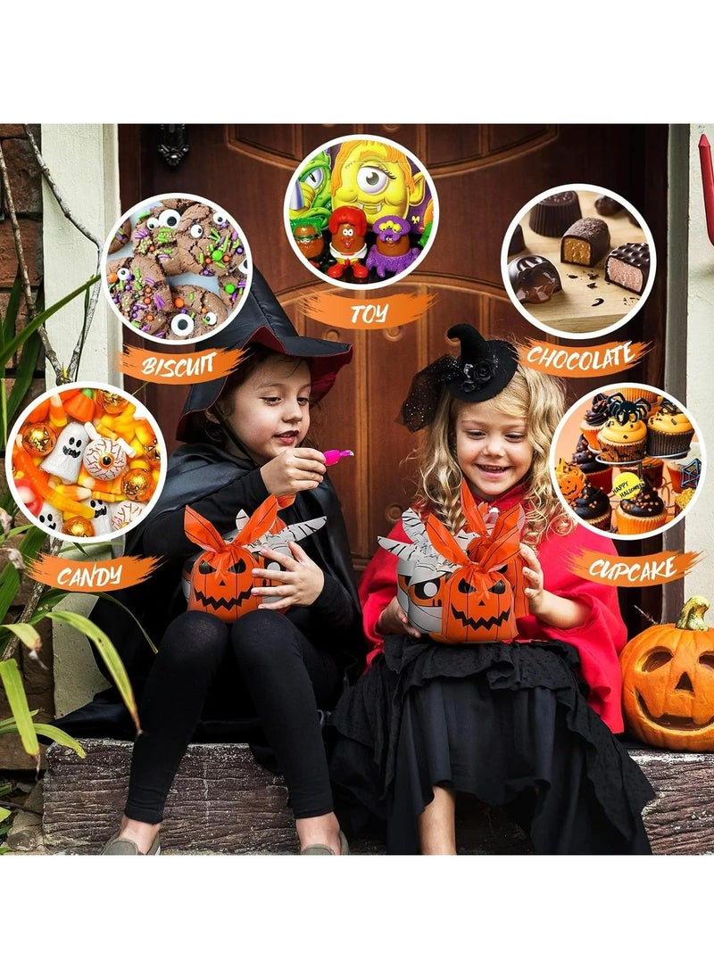 JOLLITY LLC Halloween Treat Bags Kids Candy Treat Cute Bunny Ear Small Cookies Plastic Gift Packs for Party Favors Decorations 50 pcs Style 1  - Image 5