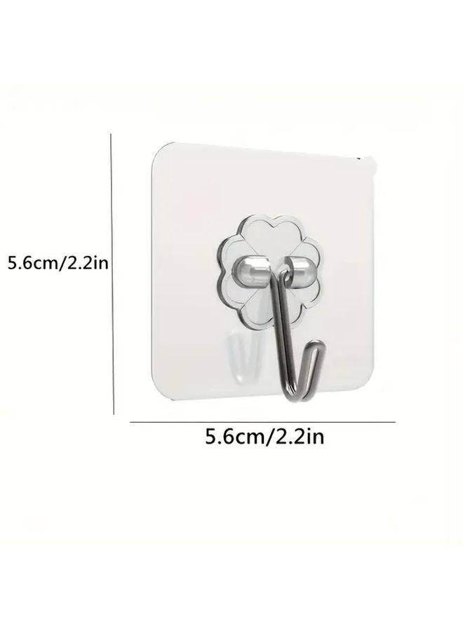 25PCS Waterproof Wall Hooks Strong Adhesive No Drilling Organizer Rack For Tiles - Image 4