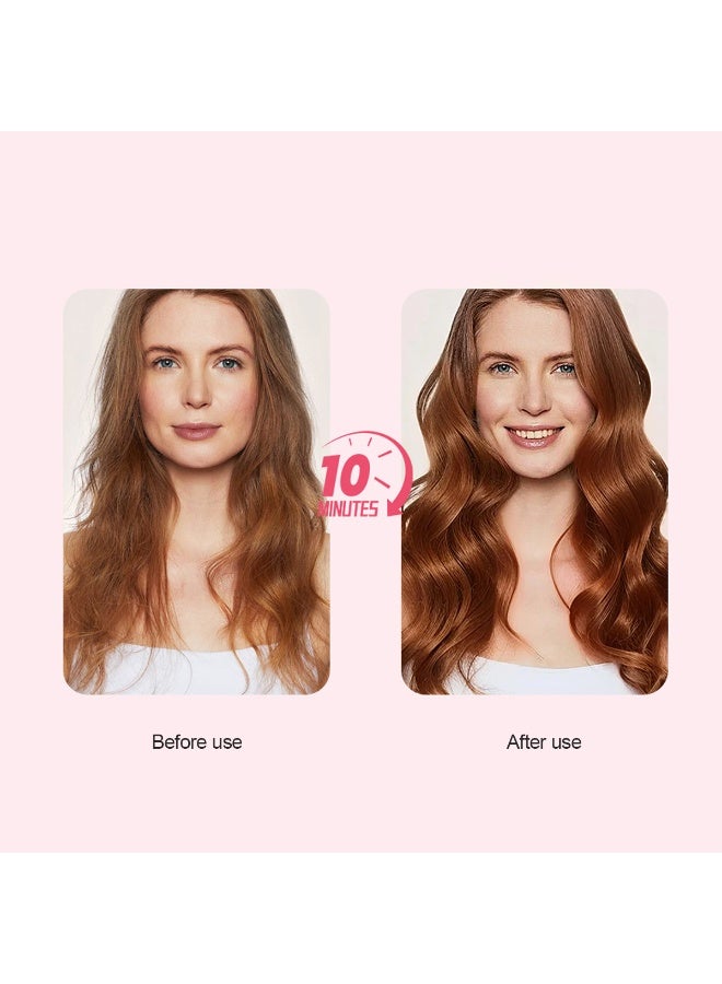 AETHER Thermal Brush, Blowout Boost 1.5 inch Heated Round Brush for Blowout Look, Dual Voltage, Pink, Sakura, Tourmaline Ceramic, Negative Ion Technology, 5 Temperature Settings, Less Damage - Image 4