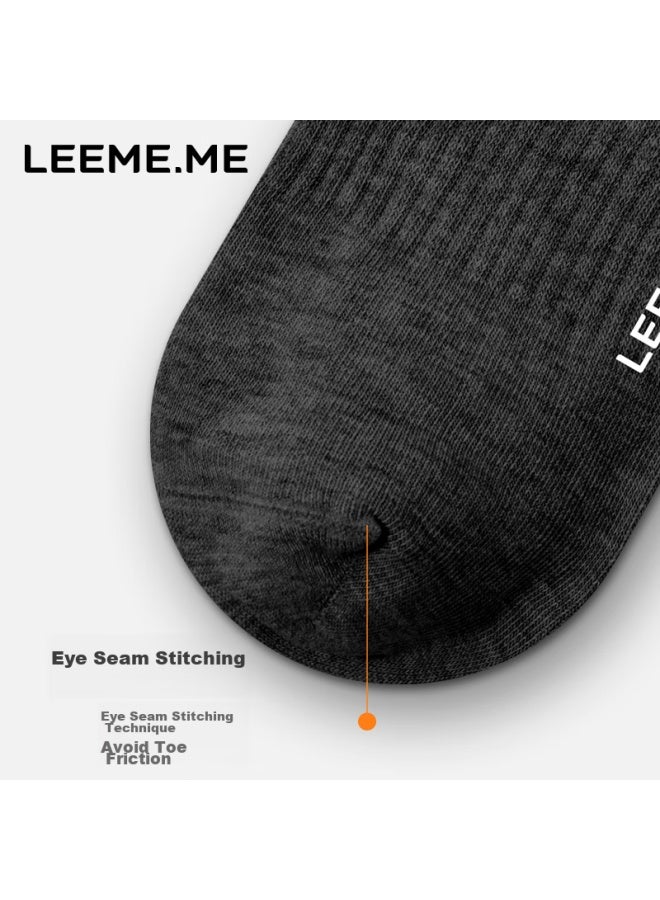 Leeme.me Li Mi جوارب رجالية، جوارب ربيعية، جوارب مقاومة للروائح، جوارب رجالية، جوارب منتصف الساق مخططة قابلة للتنفس - Image 5