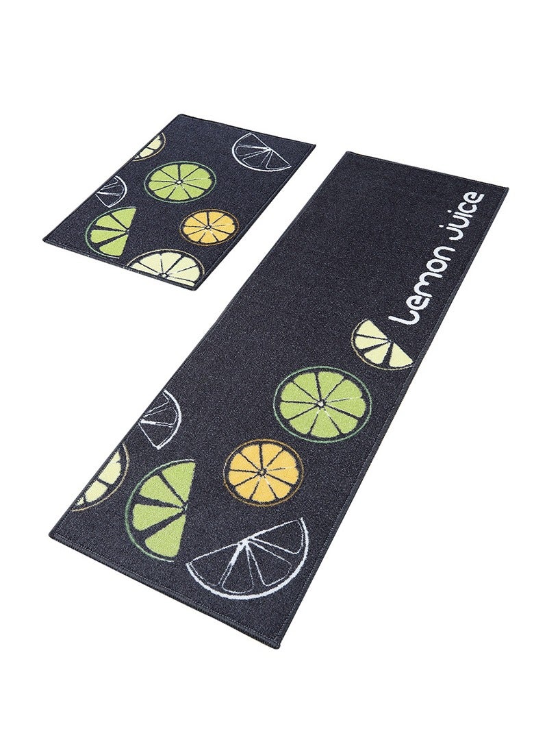 Y&D 2-Piece Non-Slip Floor Mats Cartoon Super Absorbent Kitchen Rug Set  - Image 1