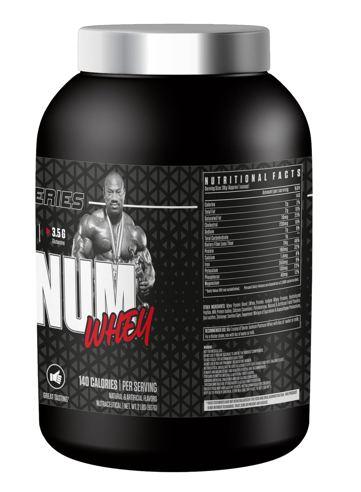 Black Series Platinum Whey - Ultra Premium Strength Whey & Isolate Protein -White Chocolate Raspberry, 2Lbs