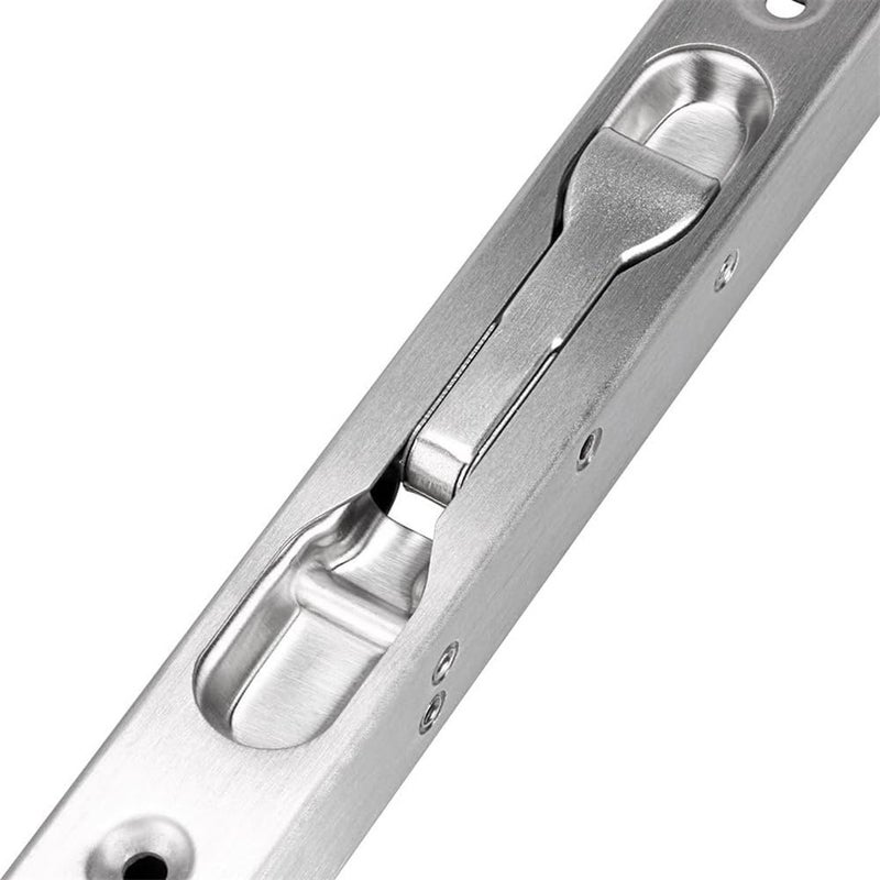 Luckam 6 Inch Door Bolts, Stainless Steel Concealed Security French Door Locks with Hardwares, Metal Flush Latch Bolts for Composite Wood Double Dummy Door, 2 Pcs (Silver) - Image 5