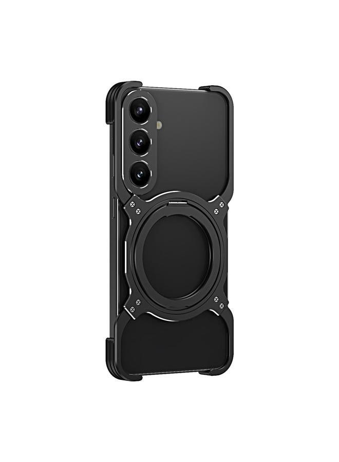 اس-توب جراب معدني لهاتف Samsung Galaxy S25 5G مزود بذراع ميكانيكي بدون حواف وحامل MagSafe - Image 2