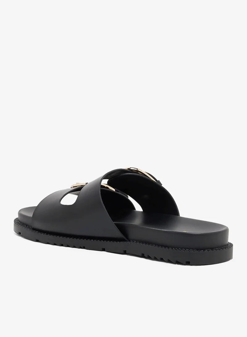 Ginger Chunky Buckle Detail Flat Sandals
