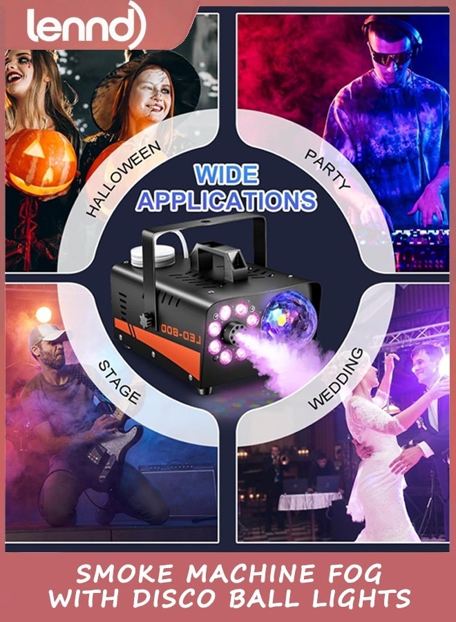 لينند جهاز ضباب مع جهاز تحكم عن بعد، جهاز دخان داخلي للهالوين والحفلات، 1200 واط 6000 قدم مكعب في الدقيقة، 13 لونًا من مصابيح LED ومؤقت لمسرح الدي جي وحفلات الزفاف والتصوير الفوتوغرافي - Image 5