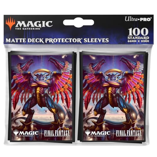 Ultra PRO Final Fantasy x Universes Beyond Summon Bahamut 100ct Deck Protector Sleeves for Magic The Gathering Trading Card Accessories Collectible Card Game Gear Final Fantasy Collectibles - Image 1