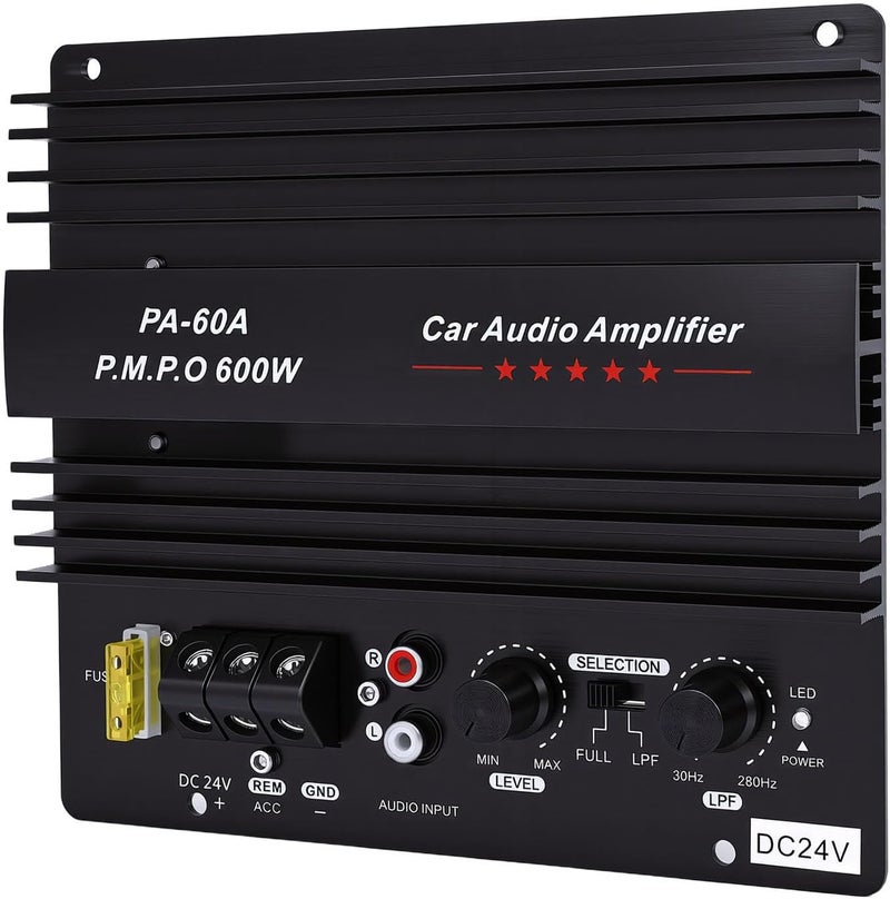 High Power Subwoofer Amp Module 600W Car Sound Amplifier Board, Aluminum Alloy Heatsink Amplifier Board, Vehicle with Stable Performance, Ideal for 8 10 12 Inch - Image 4