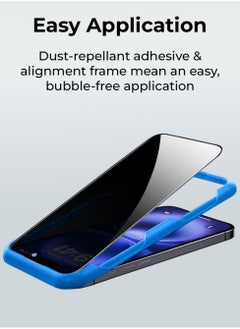 glassology 3Pack Privacy Screen Protector for iPhone 16 Pro Max - 6.9'', Easy Install, Case-Friendly, Anti-Spy, Anti-Fingerprint, Bubble Free, 100% Privacy Protection, Includes Installation Tool  - Image 4