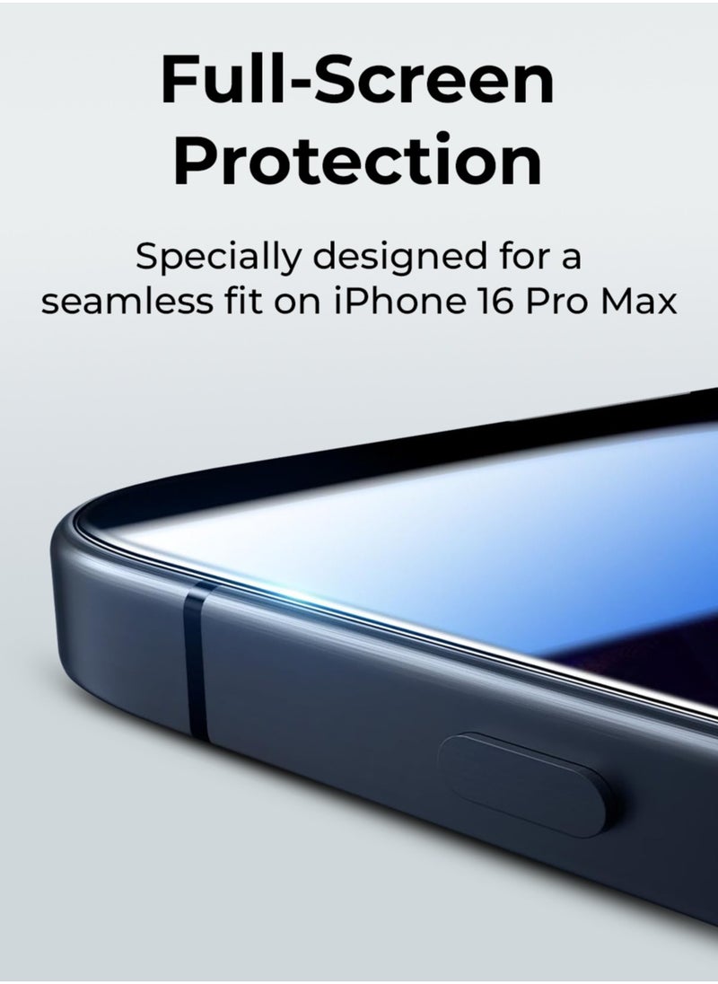 glassology - 3Pack Privacy Screen Protector for iPhone 16 Pro Max - 6.9'', Easy Install, Case-Friendly, Anti-Spy, Anti-Fingerprint, Bubble Free, 100% Privacy Protection, Includes Installation Tool - Image 1