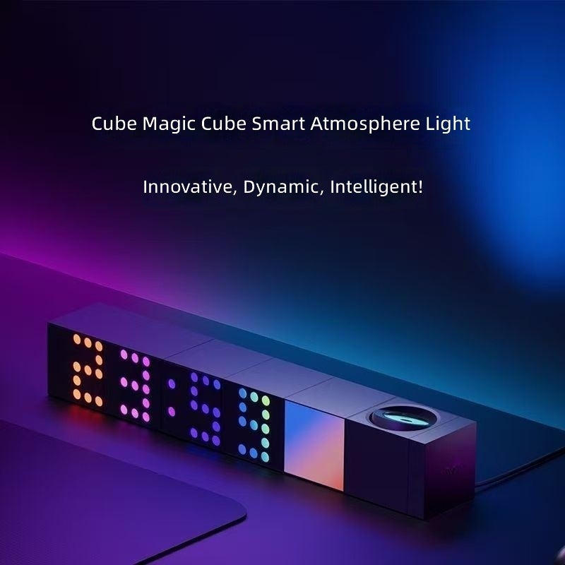 Yeelight RGB Ambient Light Cube 3D Smart Gaming Desktop Decor with Sound Reactive Pickup - Image 2