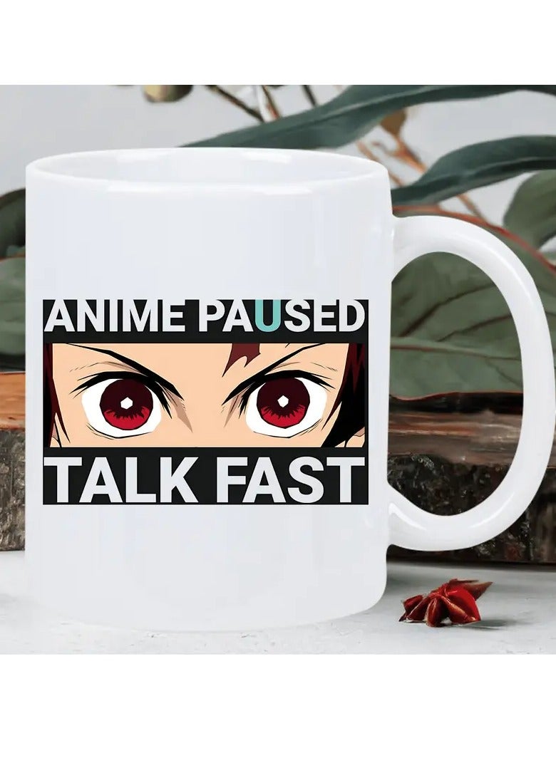 RYN Anime-Themed Ceramic Coffee Mug, Double-Wall Insulation, Microwave Safe, Ideal for Anime Enthusiasts, Educators, Grandparents, and Significant Others - Image 1