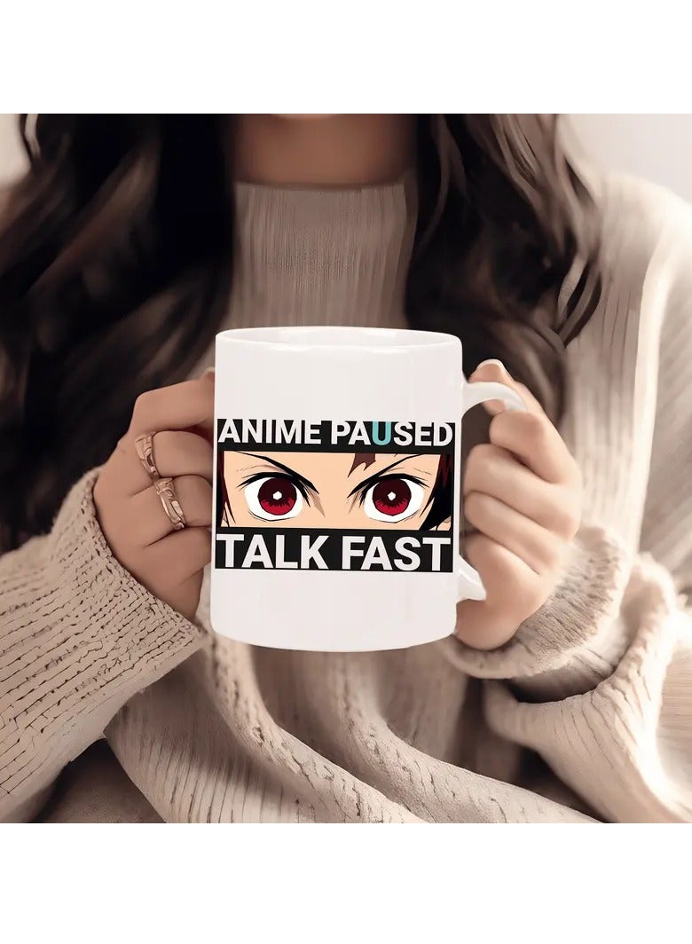 RYN Anime-Themed Ceramic Coffee Mug, Double-Wall Insulation, Microwave Safe, Ideal for Anime Enthusiasts, Educators, Grandparents, and Significant Others - Image 2