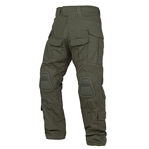 KRYDEX Tactical Men's K3 Combat Pants with Knee Pads (US, Alpha, Large, Regular, Regular, Ranger Green) - Image 1