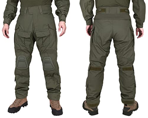 KRYDEX Tactical Men's K3 Combat Pants with Knee Pads (US, Alpha, Large, Regular, Regular, Ranger Green) - Image 2