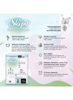 Sleepy Pack Of 168 Baby Bio Natural Premium Size 3 Diapers, 4 - 9 Kg  - Image 5