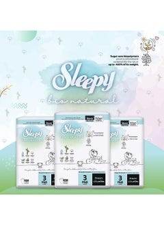 Sleepy Pack Of 168 Baby Bio Natural Premium Size 3 Diapers, 4 - 9 Kg  - Image 3