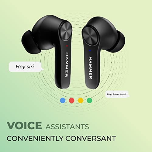 HAMMER Airflow 2.0 Bluetooth Truly Wireless in Ear Earbuds with Mic (Midnight Black) - Image 2