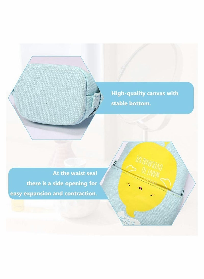 Y&D Stand Pencil Holder - Canvas Telescopic Pen Case Cartoon Lovely Cute Animal Pouch Bag Cosmetic Stationery Organizer Box with Zipper Closure for Boys and Girls (Yellow Duck)  - Image 4