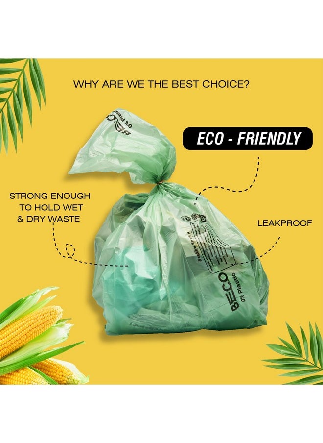 BECO Beco Eco-Friendly Garbage Bags for Dustbin | 90 Pcs | Large 24 X 32 Inches | Pack of 6 | Green | Dustbin Bags/Trash bags with Detachable drawstrings  - Image 2
