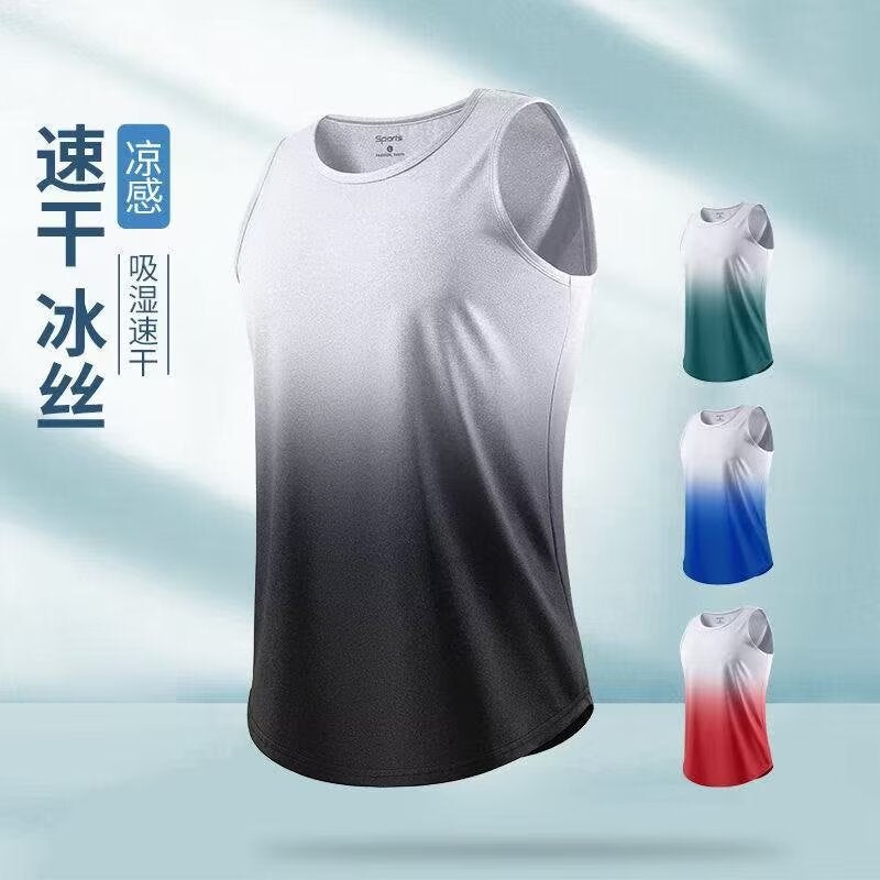 Track And Field Fitness Sports Vest Men'S Summer Marathon Running Sports T-Shirt Casual Loose Track And Field Training Clothing - Image 2