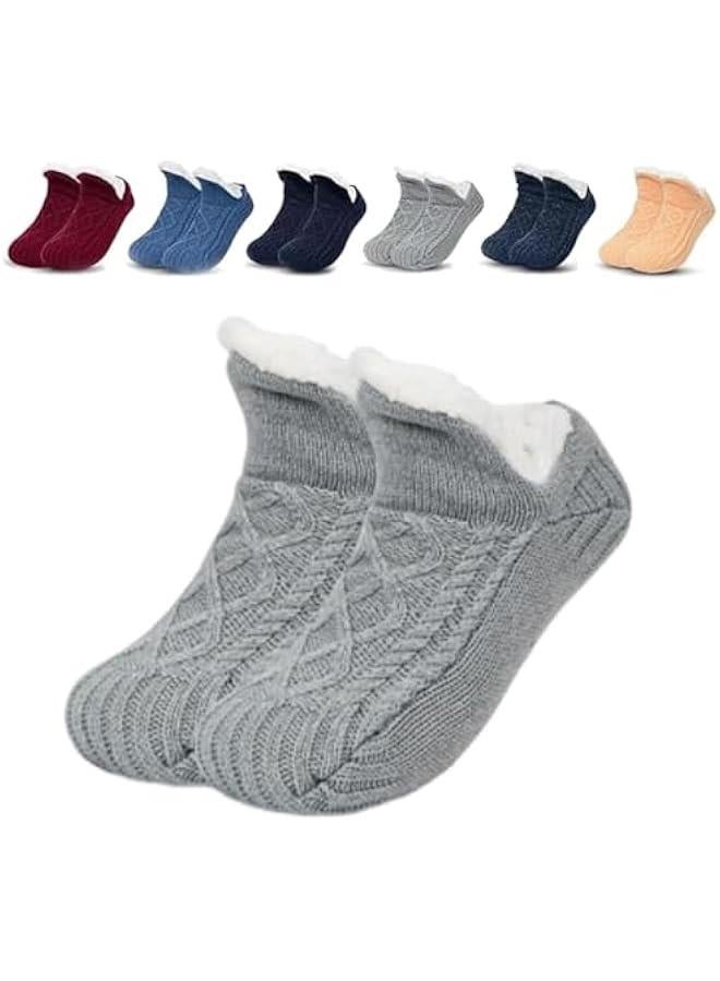 Hansi Handy Socks, Fleecesox - Fleece-Lined Non-Slip Thermal Slippers Socks, Uni Indoor Cozy for Men and Women  - Image 1