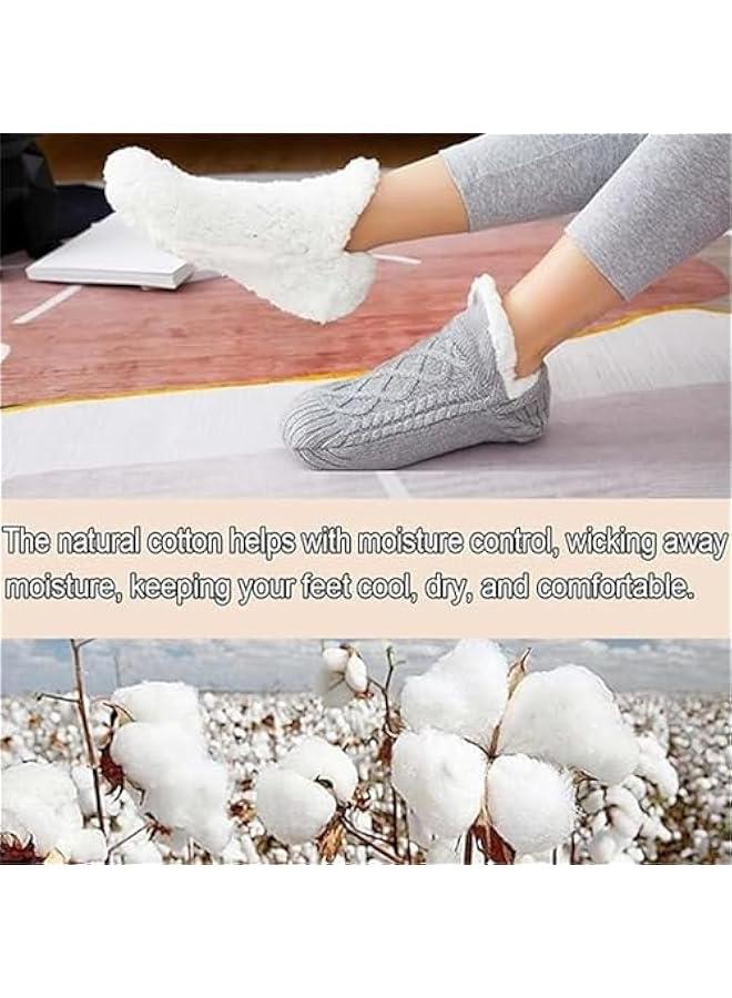 Hansi Handy Socks, Fleecesox - Fleece-Lined Non-Slip Thermal Slippers Socks, Uni Indoor Cozy for Men and Women  - Image 2