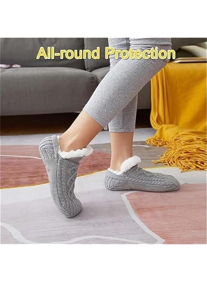 Hansi Handy Socks, Fleecesox - Fleece-Lined Non-Slip Thermal Slippers Socks, Uni Indoor Cozy for Men and Women  - Image 3