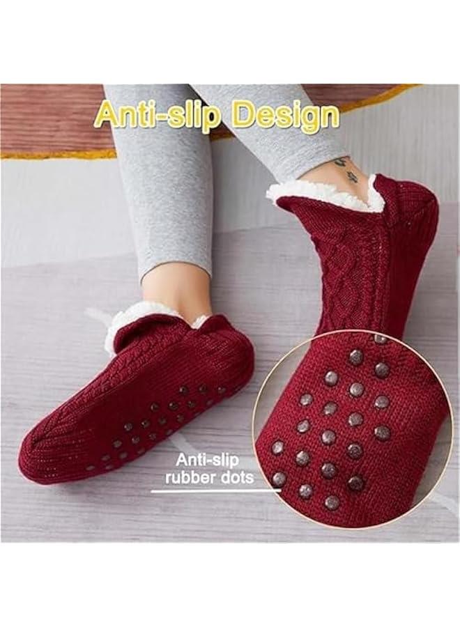 Hansi Handy Socks, Fleecesox - Fleece-Lined Non-Slip Thermal Slippers Socks, Uni Indoor Cozy for Men and Women  - Image 4