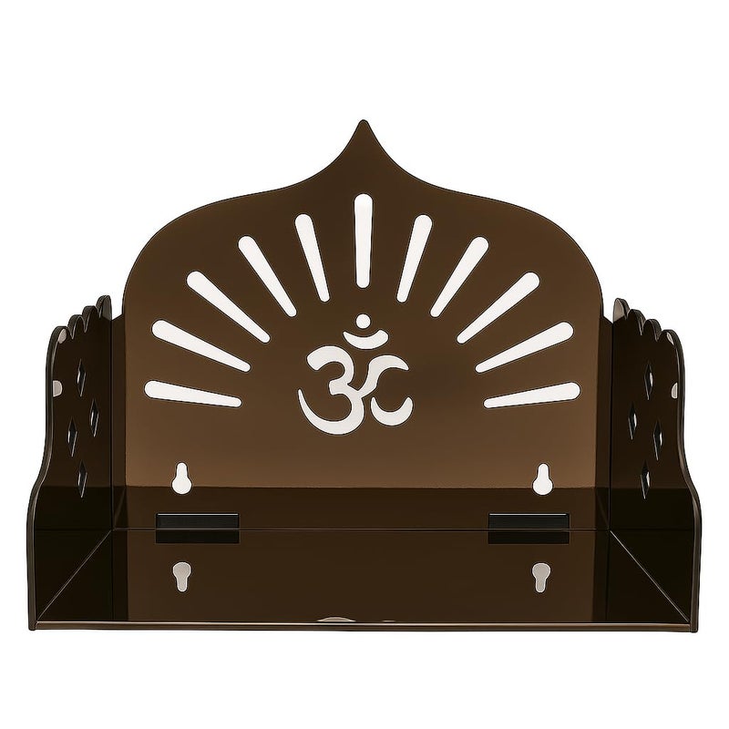 Fliptic معبد أكريليك خشبي صغير DIY || معبد بويا مثبت على الحائط، تشطيب لامع للمنزل، المكتب، المتجر || معبد خشبي صغير مثبت على الحائط || اصنعه بنفسك (برونزي داكن)، 14 سم، 22.5 سم - Image 5