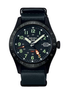Seiko Gmt Automatic Leather Strap Men's Watch SSK025K1 