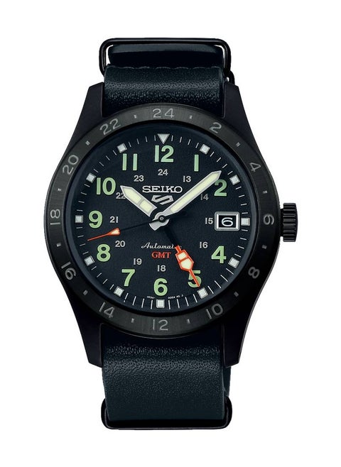 Gmt Automatic Leather Strap Men's Watch SSK025K1