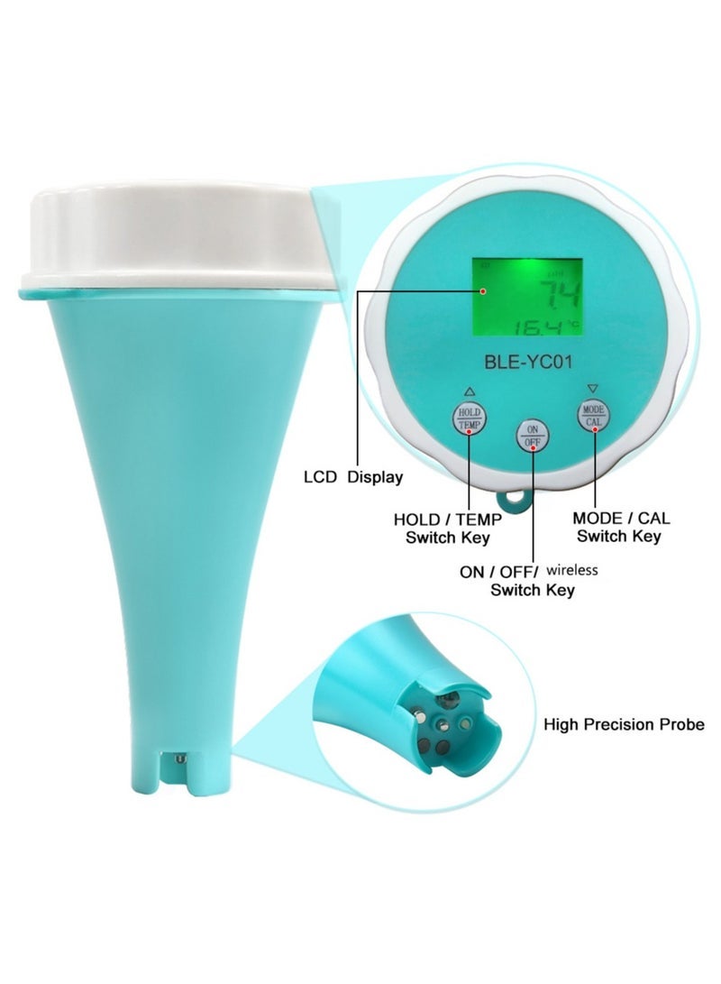 general 6 in 1 Residual Chlorine Monitor PH/ORP/EC/TDS Water Testing, Backlit LCD Display, Smart Equipment for Home Swimming Pools, Accurate and Easy to Use Water Monitor - Image 4