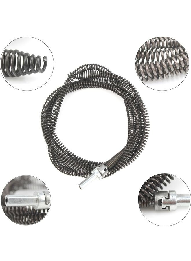 هومستر مثقاب ثعبان 10 مم عالي الخدمة مزود بمحول للثقوب -مزيل مدخنة للسباكة المرنة 6.5FT/2M للمطبخ والحمام والمراحيض وغطس الدش والأنابيب - Image 2