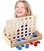 SHUYUE 4 in a Row Wooden Board Game Foldable Line Up 4 Classic Family Toy Educational Toy For Kids and Family - Image 2