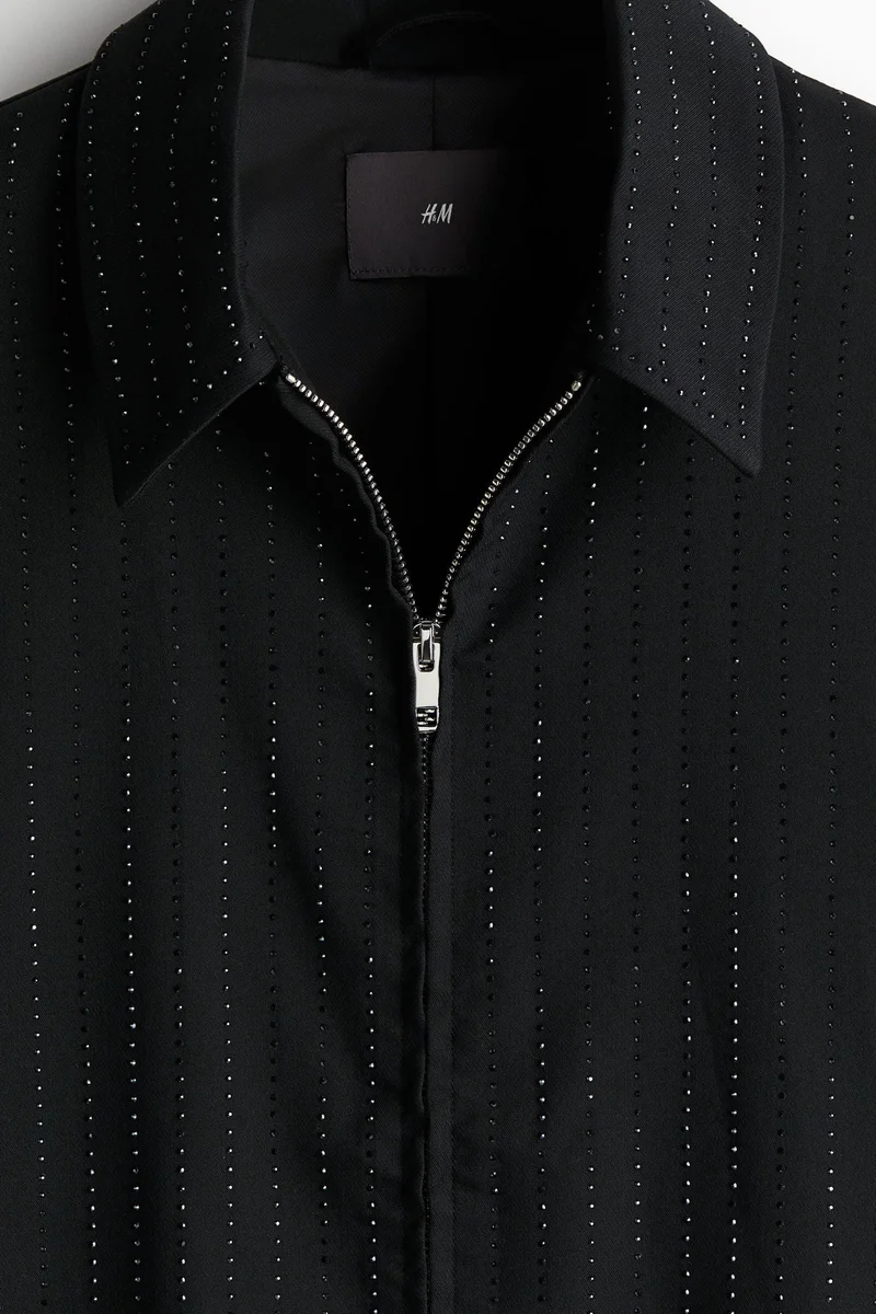 H&M Regular Fit Rhinestone-embellished jacket