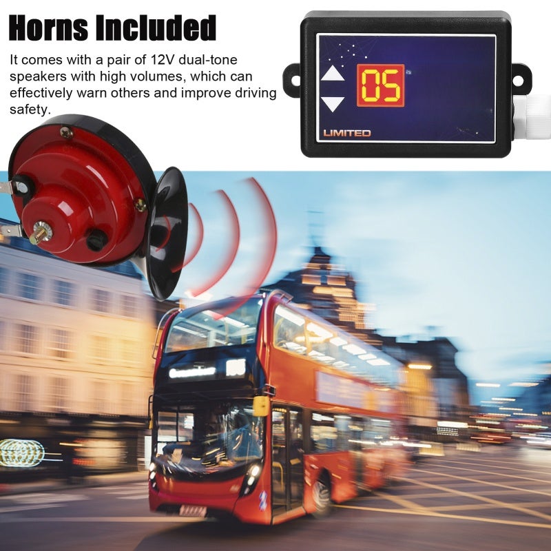 Car Horn Sound Controller: 12-24V, 15 Customizable Sound Effects - Adjustable Volume Levels, Real Time Digital Display for Car Owners - Image 5