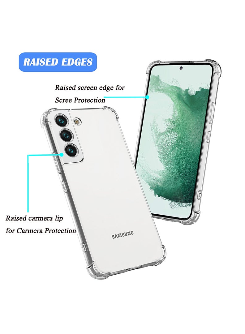 رفع القضية جراب شفاف لهاتف Samsung Galaxy S21 Plus، غطاء هاتف محمول من مادة TPU ممتص للصدمات مع زوايا معززة، جراب واقٍ مرن ناعم وشفاف للغاية - Image 2