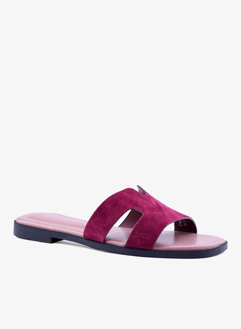 Cuple Womens suede flat sandals