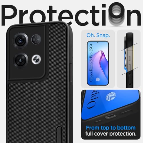 Jkobi Back Cover Case for Oppo Reno8 Pro 5G | Reno 8 Pro 5G (Textured Grip Design | Camera Protection | Slim and Light Weight | Soft Touch and Feel | Black) - Image 2