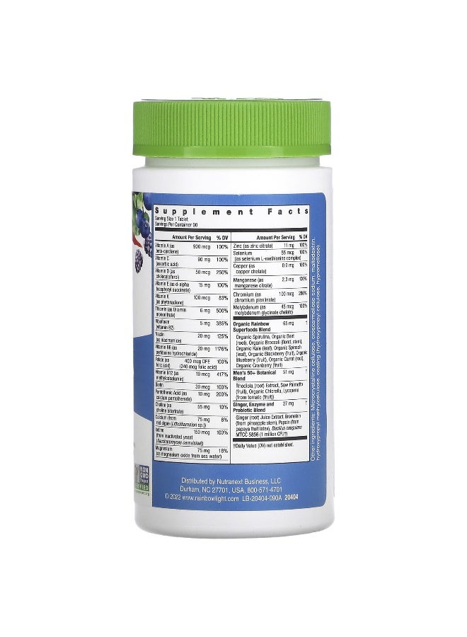 Rainbow Light, Men's One 50+ Daily Multivitamin, High Potency, 90 Vegetarian Tablets (Packaging may vary) - Image 2