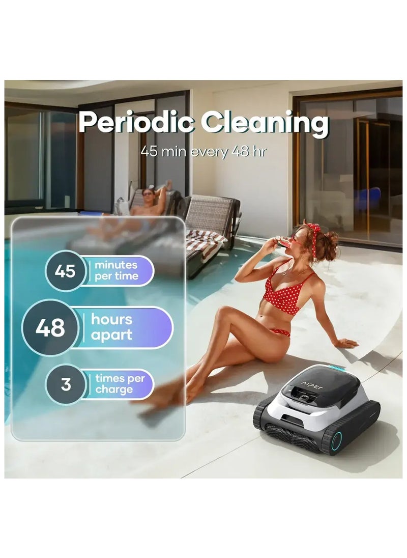 Aiper - Aiper -Scuba N1 Cordless Robotic Pool Cleaner for In-Ground Pools up to 1600sq.ft, Automatic Pool Vacuum, Lasts 150 Mins - White - Image 1