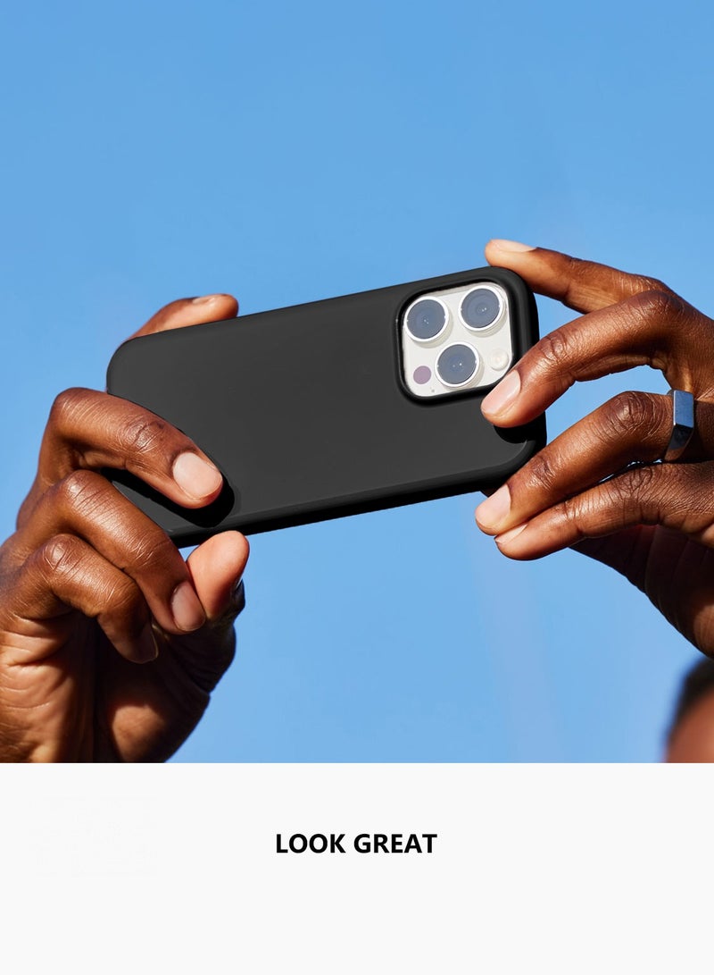 دبليو تيك ابل ايفون 16 برو ماكس 5 جي 2025 سوبر نحيفة ، نحيف مثل القشرة الصلبة للكمبيوتر الشخصي Magsafe ، غطاء حافظة حماية زاوية الشفاه المزروعة (MCMPMN) - أسود - Image 4