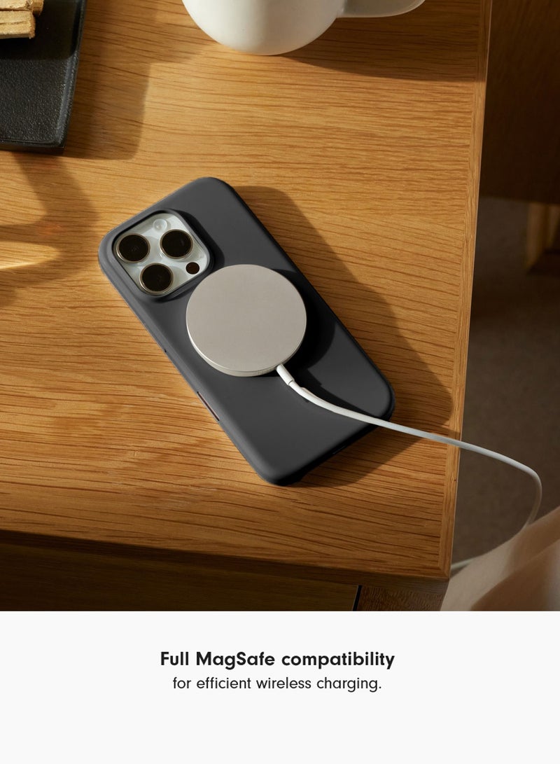 دبليو تيك ابل ايفون 16 برو ماكس 5 جي 2025 سوبر نحيفة ، نحيف مثل القشرة الصلبة للكمبيوتر الشخصي Magsafe ، غطاء حافظة حماية زاوية الشفاه المزروعة (MCMPMN) - أسود - Image 5