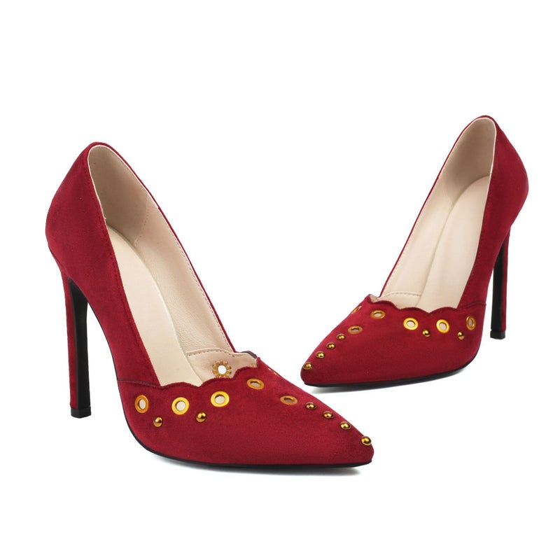 2024 Spring High-Heeled Women'S Shoes 40-48 Solid Color Light Mouth Pointed Women'S Single Shoes - Image 1